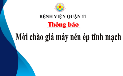 Thông báo mời chào giá máy nén ép tĩnh mạch